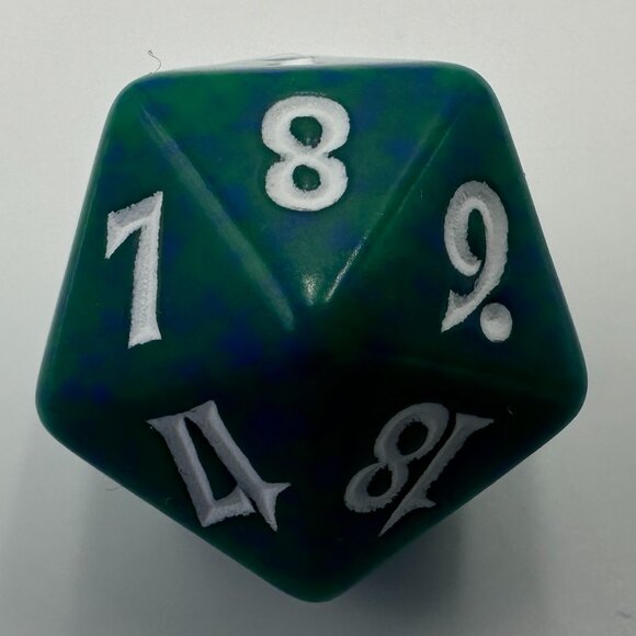 Magic The Gathering Future Sight Green D20 Spindown Die - Picture 4 of 6
